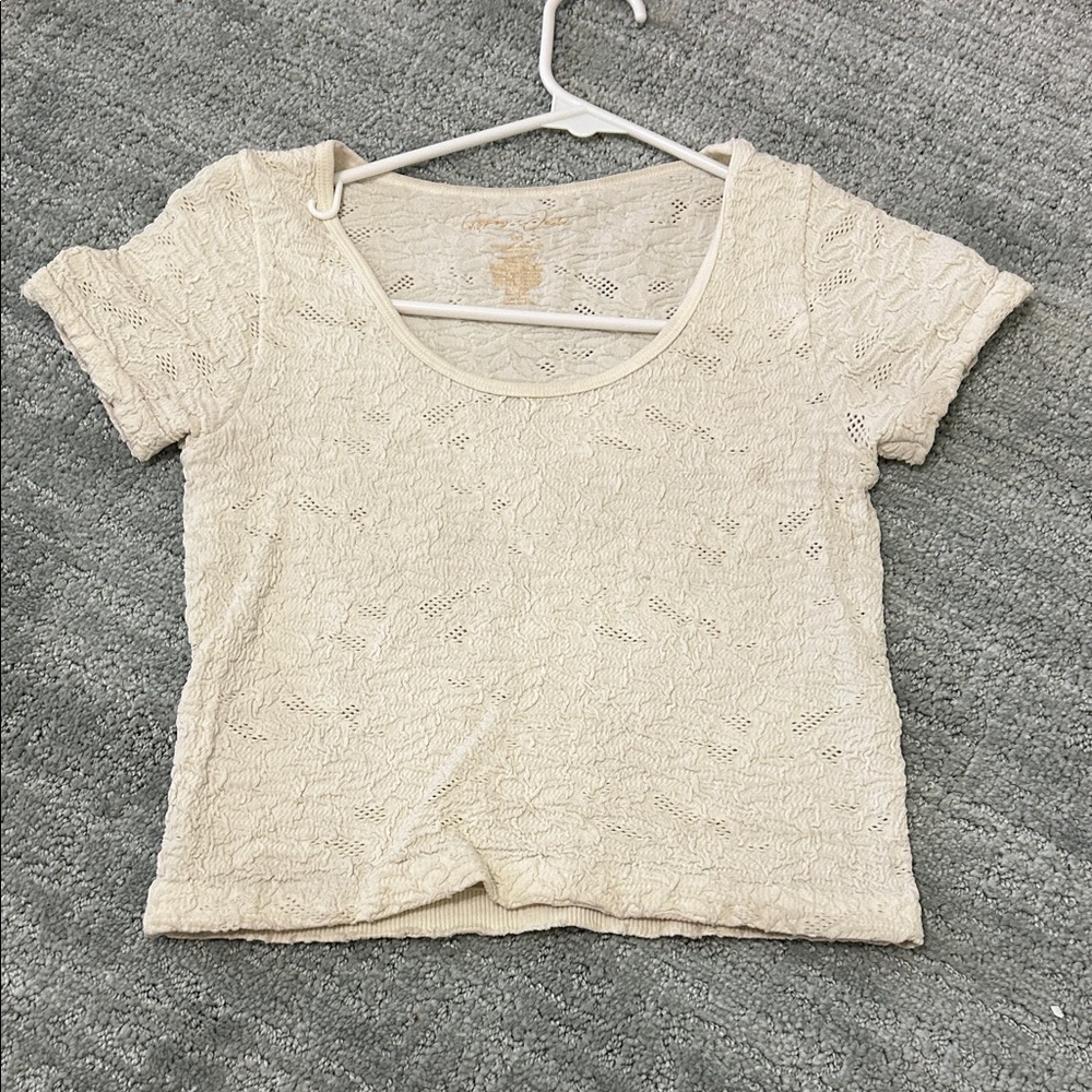 Elegant Cream Lace Women's Top